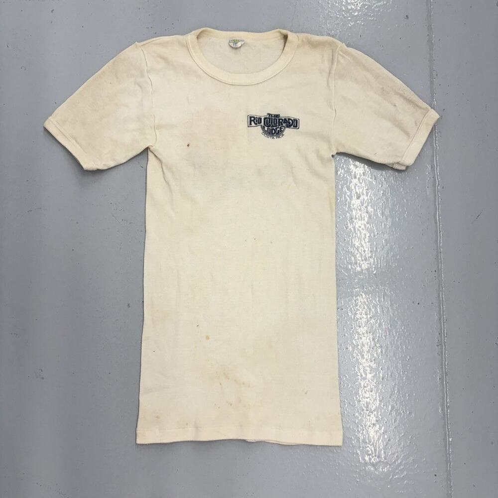 Vintage 70s The Rio Colorado Lodge White Tight T-Shirt